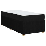 vidaXL Cadru de pat cu saltea cu saltea Negru 90 x 200 cm țesătură