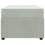 vidaXL Cadru de pat cu saltea Gri deschis 90 x 200 cm Catifea