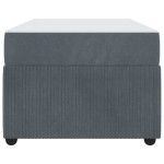 vidaXL Cadru de pat cu saltea cu saltea Gri închis 90 x 200 cm Catifea