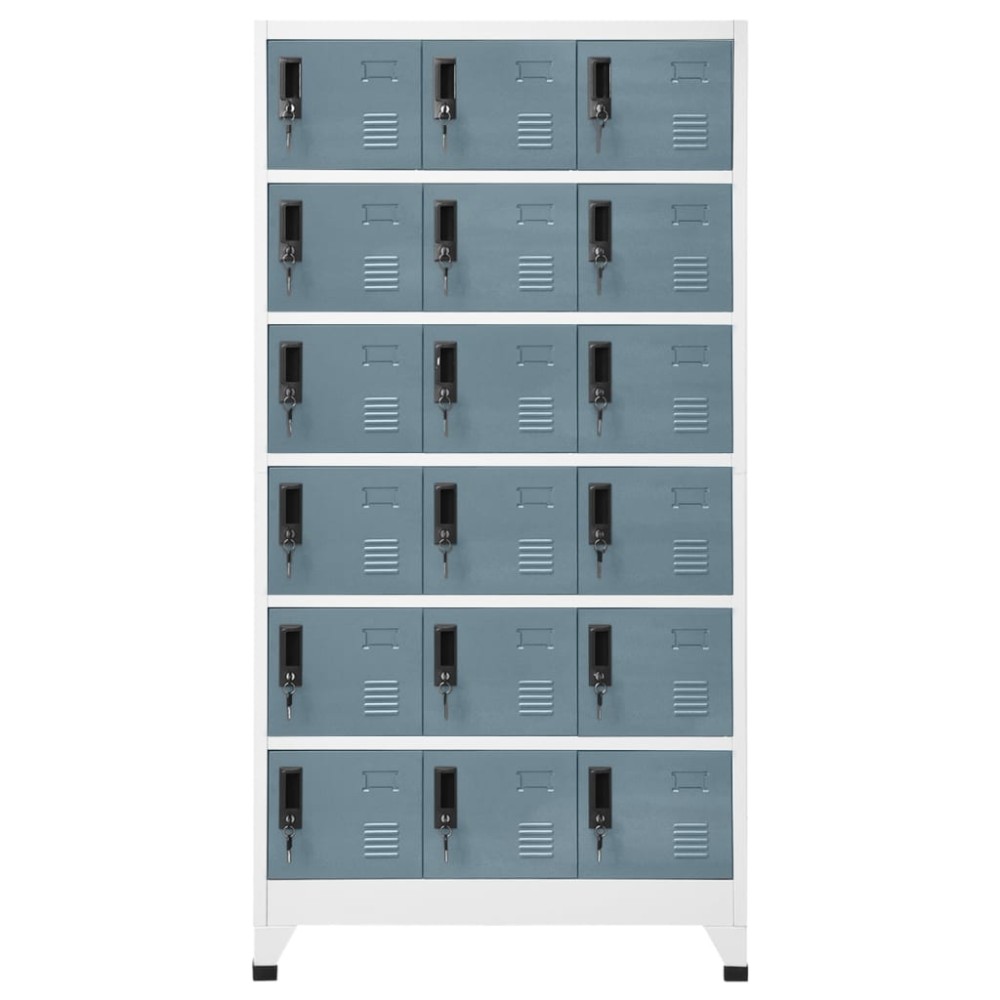 vidaXL Fișet, gri deschis și gri închis, 90x40x180 cm, oțel