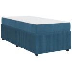 vidaXL Cadru de pat cu saltea cu saltea albastru 90 x 200 cm Catifea