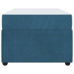 vidaXL Cadru de pat cu saltea cu saltea albastru 90 x 200 cm Catifea