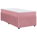 vidaXL Cadru de pat cu saltea cu saltea Roz 90 x 200 cm Catifea