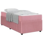 vidaXL Cadru de pat cu saltea cu saltea Roz 90 x 200 cm Catifea