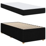 vidaXL Cadru de pat cu saltea cu saltea Negru 100 x 200 cm țesătură
