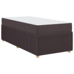vidaXL Cadru de pat cu saltea Maro închis 100 x 200 cm țesătură