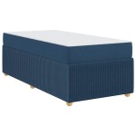 vidaXL Cadru de pat cu saltea cu saltea albastru 100 x 200 cm țesătură