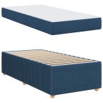 vidaXL Cadru de pat cu saltea cu saltea albastru 100 x 200 cm țesătură