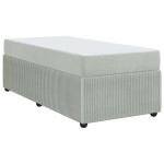 vidaXL Cadru de pat cu saltea Gri deschis 100 x 200 cm Catifea