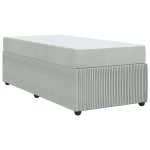 vidaXL Cadru de pat cu saltea Gri deschis 100 x 200 cm Catifea