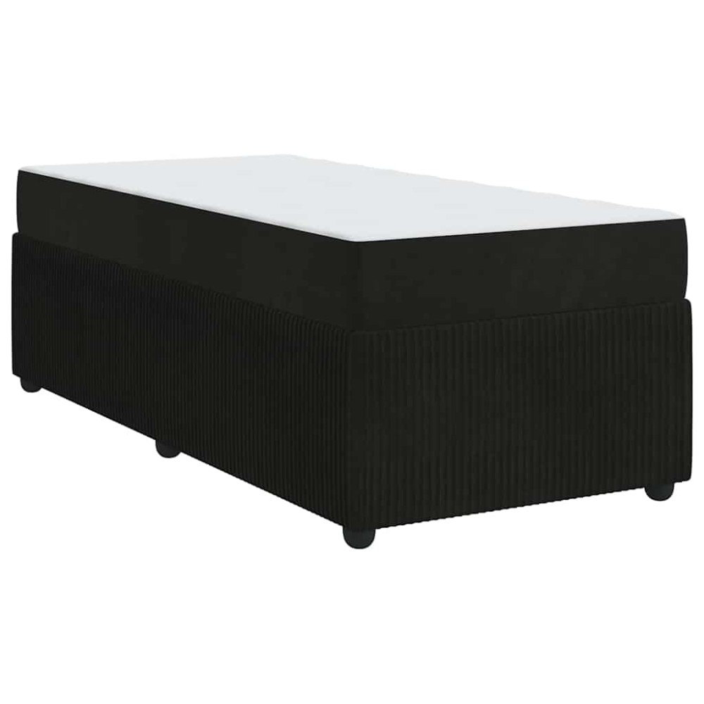 vidaXL Cadru de pat cu saltea cu saltea Negru 100 x 200 cm Catifea