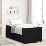 vidaXL Cadru de pat cu saltea cu saltea Negru 100 x 200 cm Catifea