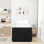 vidaXL Cadru de pat cu saltea cu saltea Negru 100 x 200 cm Catifea
