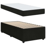vidaXL Cadru de pat cu saltea cu saltea Negru 100 x 200 cm Catifea