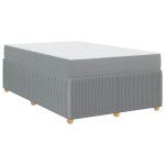 vidaXL Cadru de pat cu saltea Gri deschis 120 x 190 cm țesătură