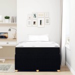 vidaXL Cadru de pat cu saltea cu saltea Negru 120 x 190 cm țesătură