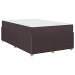 vidaXL Cadru de pat cu saltea Maro închis 120 x 190 cm țesătură