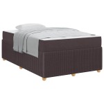 vidaXL Cadru de pat cu saltea Maro închis 120 x 190 cm țesătură