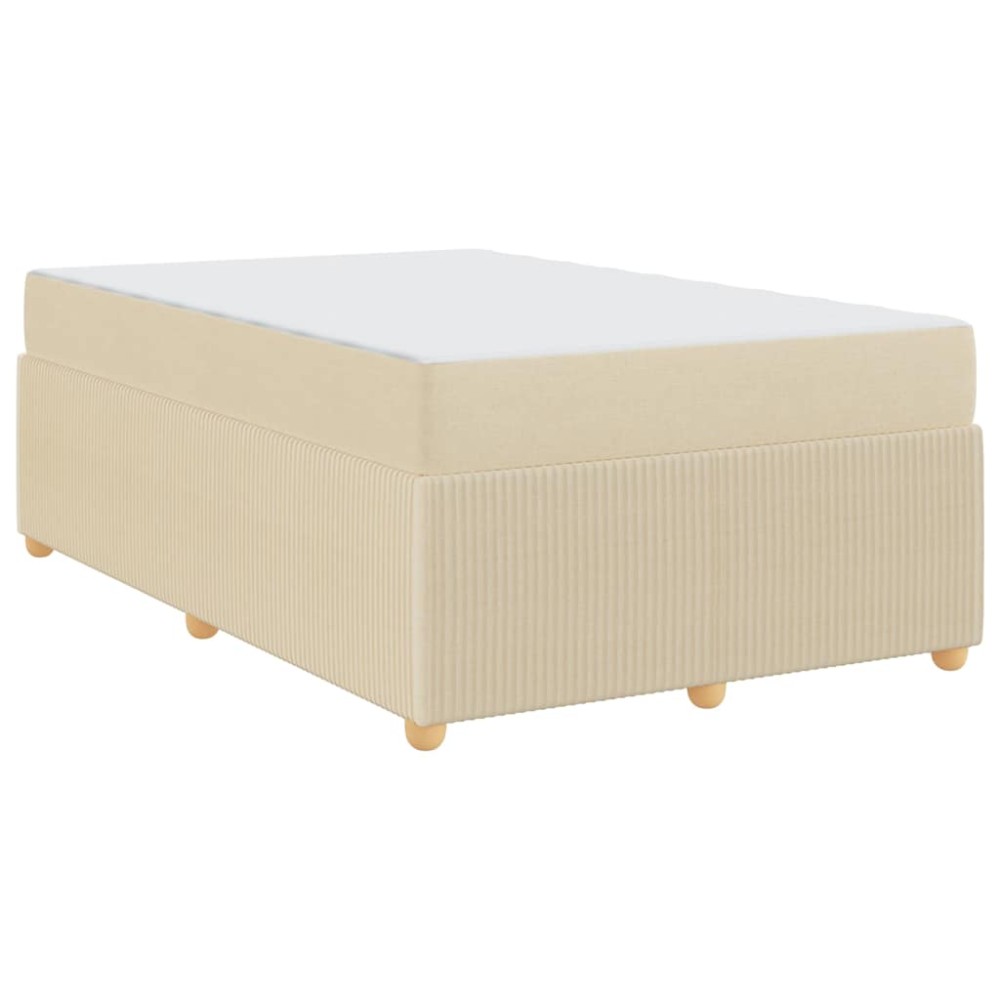 vidaXL Cadru de pat Altele Crem 120 x 190 cm țesătură