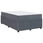 vidaXL Cadru de pat cu saltea Gri închis 120 x 190 cm Catifea
