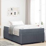 vidaXL Cadru de pat cu saltea Gri închis 120 x 190 cm Catifea