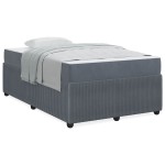 vidaXL Cadru de pat cu saltea Gri închis 120 x 190 cm Catifea