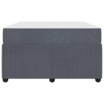 vidaXL Cadru de pat cu saltea Gri închis 120 x 190 cm Catifea