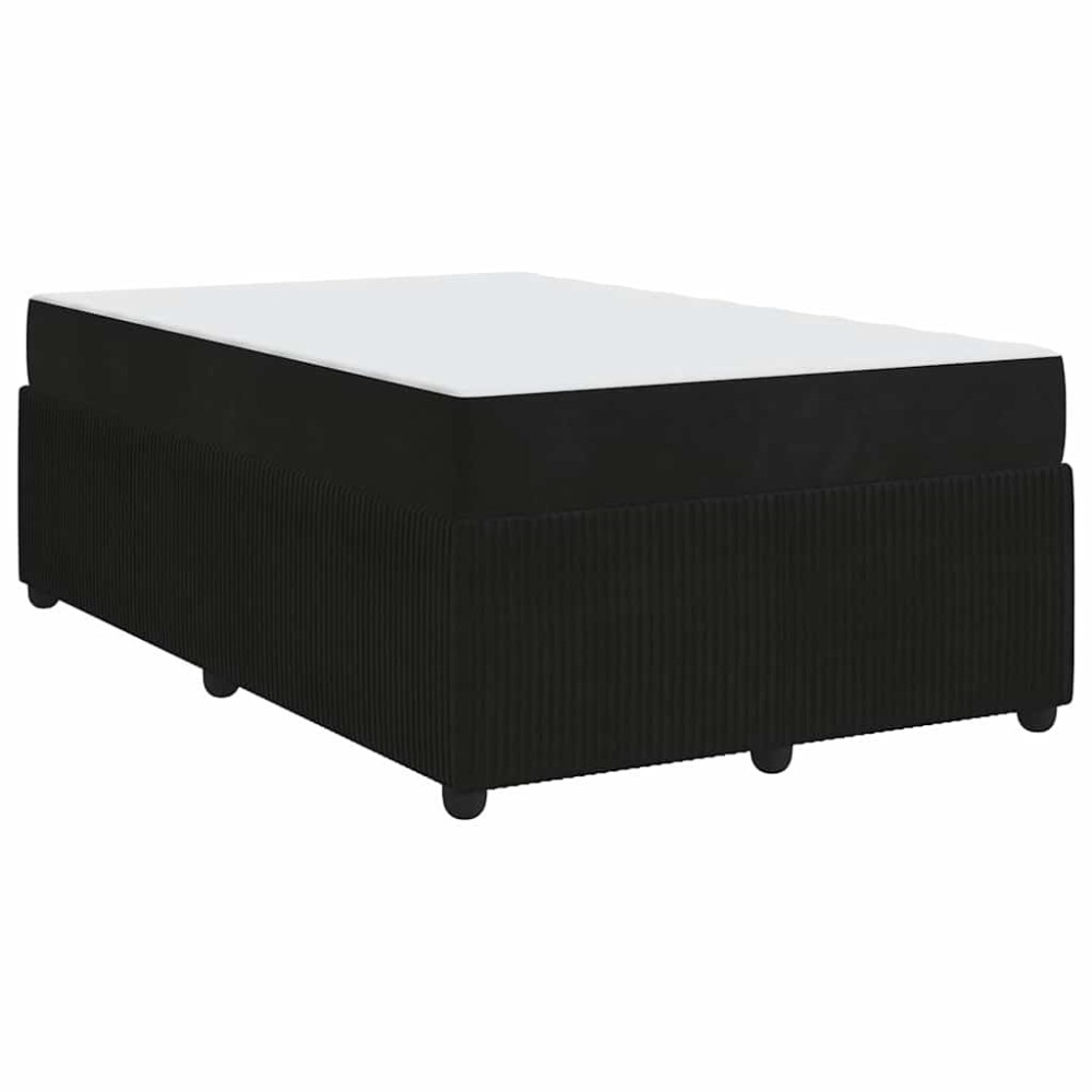 vidaXL Cadru de pat cu saltea cu saltea Negru 120 x 190 cm Catifea
