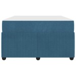 vidaXL Cadru de pat cu saltea cu saltea albastru 120 x 190 cm Catifea