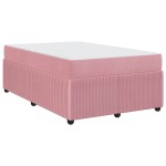 vidaXL Cadru de pat cu saltea cu saltea Roz 120 x 190 cm Catifea