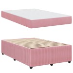 vidaXL Cadru de pat cu saltea cu saltea Roz 120 x 190 cm Catifea