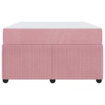 vidaXL Cadru de pat cu saltea cu saltea Roz 120 x 190 cm Catifea