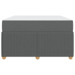 vidaXL Cadru de pat cu saltea Gri închis 120 x 200 cm țesătură