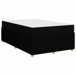 vidaXL Cadru de pat cu saltea cu saltea Negru 120 x 200 cm țesătură