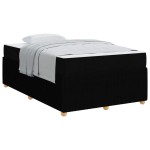 vidaXL Cadru de pat cu saltea cu saltea Negru 120 x 200 cm țesătură