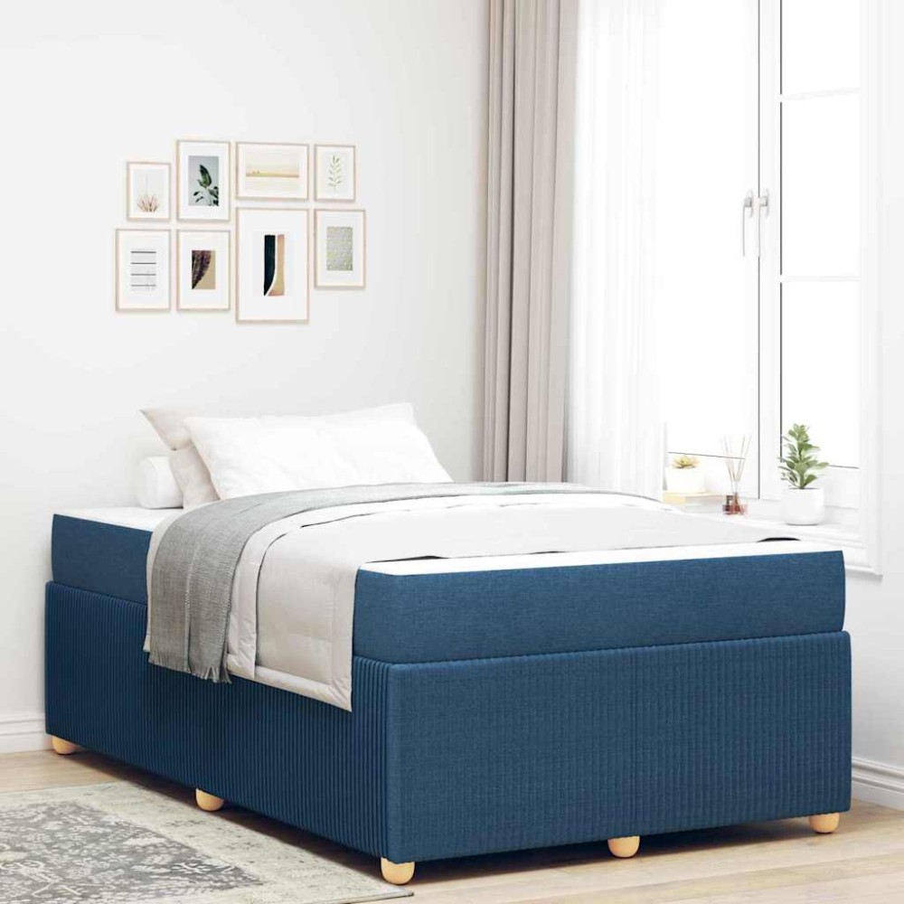 vidaXL Cadru de pat Altele albastru 120 x 200 cm țesătură