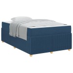 vidaXL Cadru de pat cu saltea cu saltea albastru 120 x 200 cm țesătură vidaXL Cadru de pat cu saltea cu saltea albastru 120 x 200 cm țesătură