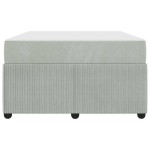 vidaXL Cadru de pat cu saltea Gri deschis 120 x 200 cm Catifea