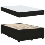 vidaXL Cadru de pat cu saltea cu saltea Negru 120 x 200 cm Catifea