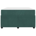 vidaXL Cadru de pat cu saltea Verde închis 120 x 200 cm Catifea
