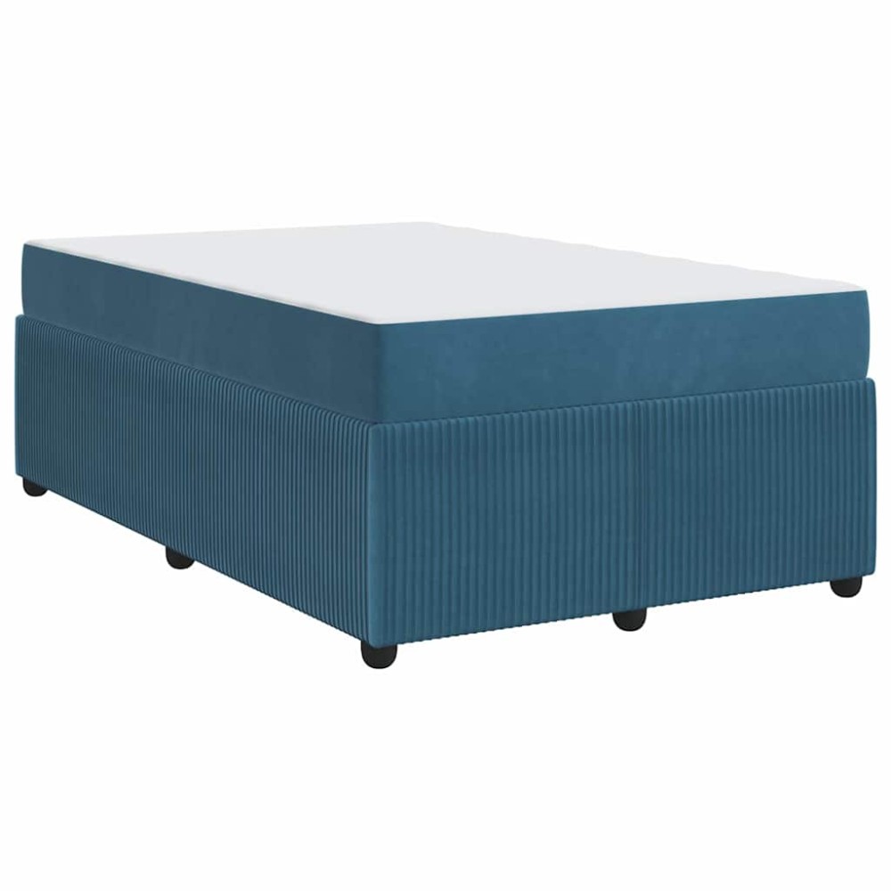 vidaXL Cadru de pat cu saltea cu saltea albastru 120 x 200 cm Catifea