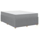 vidaXL Cadru de pat cu saltea Gri deschis 140 x 200 cm țesătură