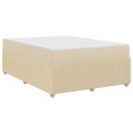 vidaXL Cadru de pat cu saltea cu saltea Crem 140 x 200 cm țesătură