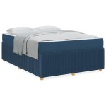 vidaXL Cadru de pat cu saltea cu saltea albastru 140 x 200 cm țesătură