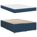 vidaXL Cadru de pat cu saltea cu saltea albastru 140 x 200 cm țesătură