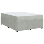 vidaXL Cadru de pat cu saltea Gri deschis 140 x 200 cm Catifea