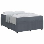 vidaXL Cadru de pat cu saltea Gri închis 140 x 200 cm Catifea