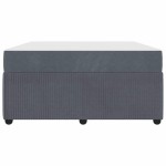vidaXL Cadru de pat cu saltea Gri închis 140 x 200 cm Catifea