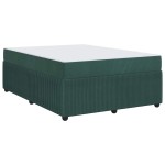 vidaXL Cadru de pat cu saltea Verde închis 140 x 200 cm Catifea