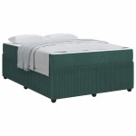 vidaXL Cadru de pat cu saltea Verde închis 140 x 200 cm Catifea